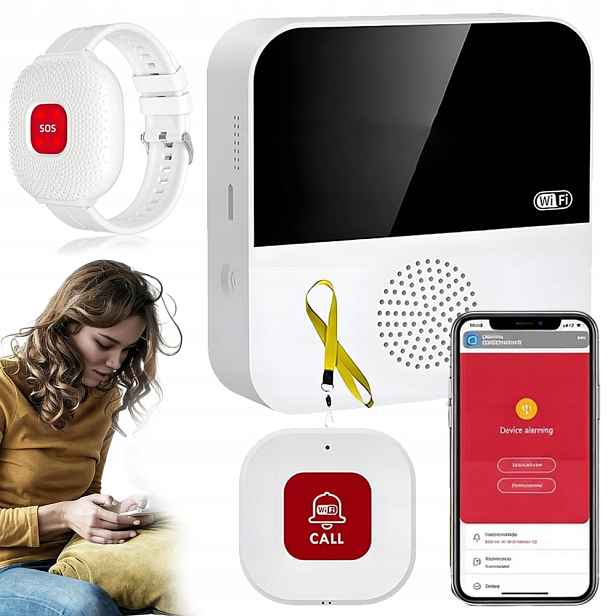 Systém Omáčky Wifi Náramek Pro Seniory Vzdálené Monitorování Aplikace Péče