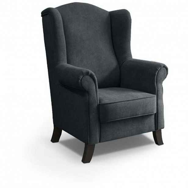 Beautysofa KŘESLO UŠÁK Leonardo grafitové