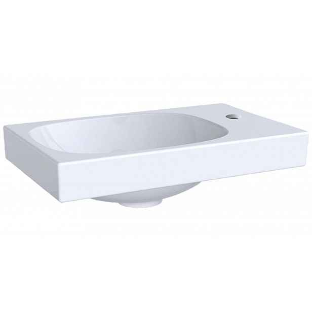 Geberit Acanto - Umývátko 40x25 cm, otvor pro baterii vpravo, bez přepadu, bílá 500.635.01.2