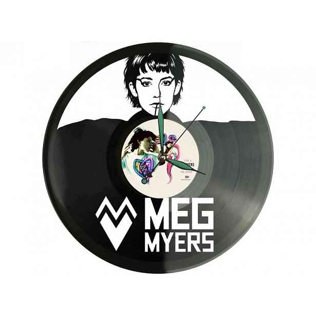 Meg Myers Dárek Originální dekorace do domu Hodiny z vinylové desky