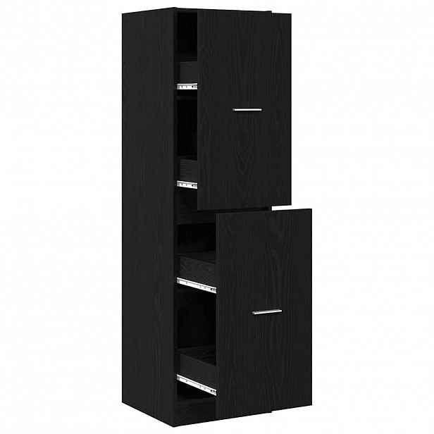 vidaXL Lékárenská skříň Vzor Vzor 40 x 41 x 144,5 cm Černý dub