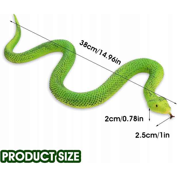 Zahradní figurka hada z lesa jako živá 38 cm venku i uvnitř, dárek