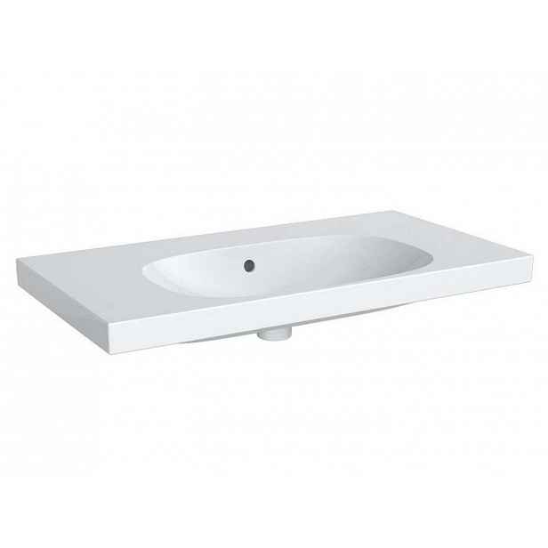 Geberit Acanto - Umyvadlo 90x48 cm, bez otvoru pro baterii, s přepadem, bílá 500.624.01.2