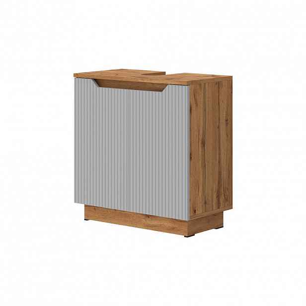 Vicco ZÁKLADNÍ SKŘÍŇKA POD UMYVADLO Lotta Šedá 59.8 x 62.1 cm se 2 dveřmi