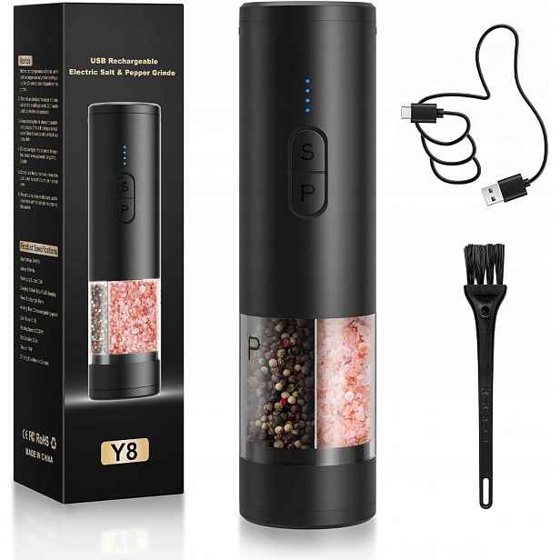 Elektrický Mlýnek Na Sůl A Pepř, Koření, Regulace Mletí, Sada