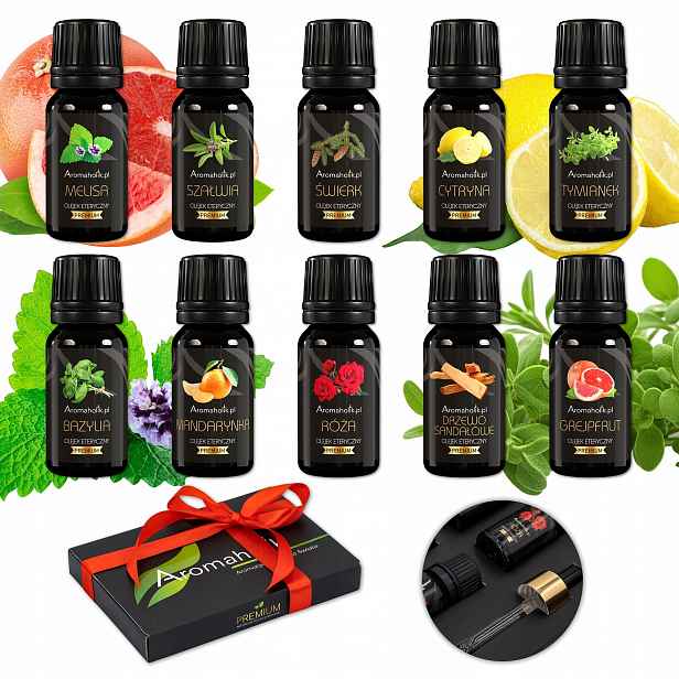 10 X Vonné Oleje – Sada Přírodních Olejů Aromaholik Premium