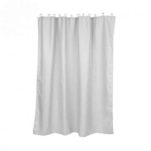 Butlers WET WET WET Sprchový závěs waflový vzor - sv. šedá