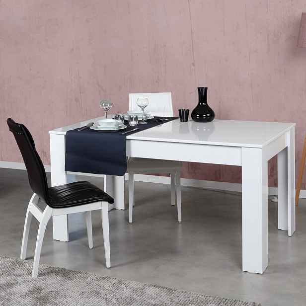 Hanah Home Jídelní rozkládací stůl OBLO 130/170 cm bílý
