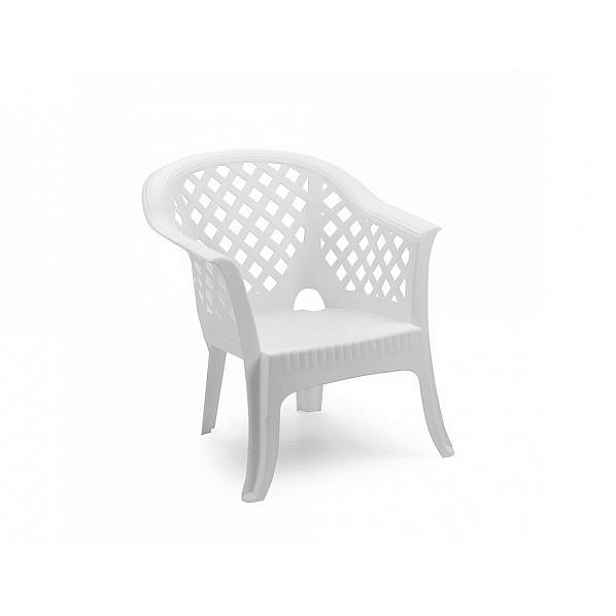 Plastová zahradní židle Lario bílá