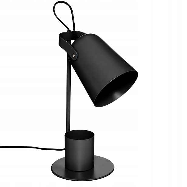 Stolní Lampa Černá Kovová, výška 34 cm, Na Psací Stůl, Do Kanceláře