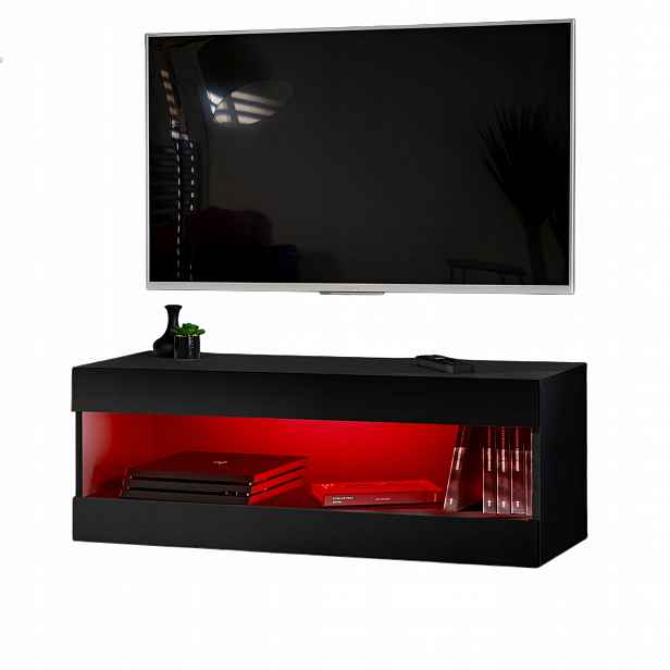 Závěsná Rtv skříňka Tivoli RTV2 Černá/Černá, Rgb Led