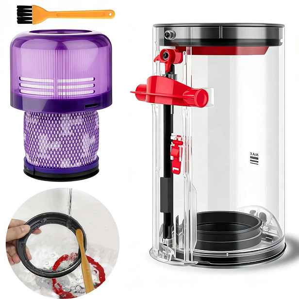 Nádoba Na Prach Pro Dyson V11 V15, S Náhradními Díly Pro Filtr