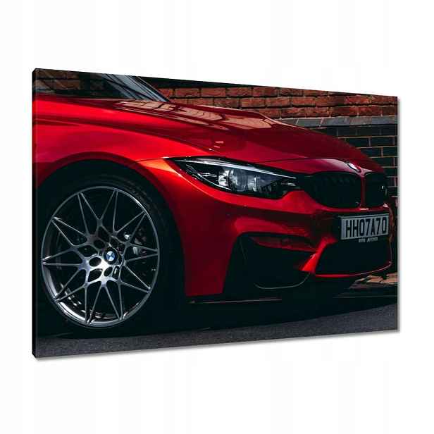 Obrazy 100x70 Červené Bmw Auto
