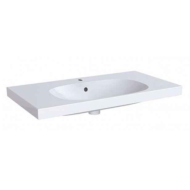 Geberit Acanto - Umyvadlo 90x48 cm, otvor pro baterii, s přepadem, bílá 500.623.01.2