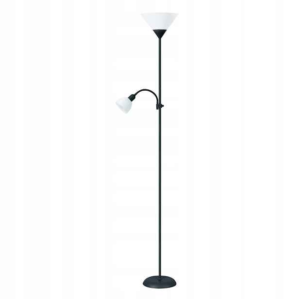 Moderní stojací lampa E27+E14 Černá