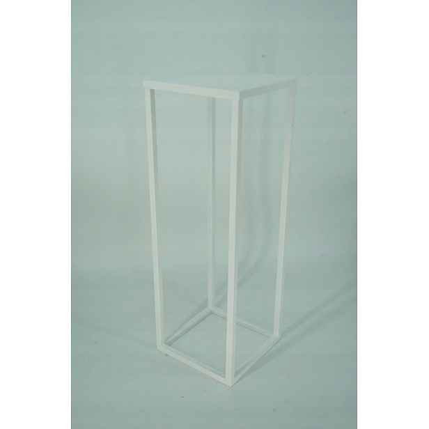 SIMPLE-16 Držák Na Květináč 70 cm kovový, bílý, 1-úrovňový