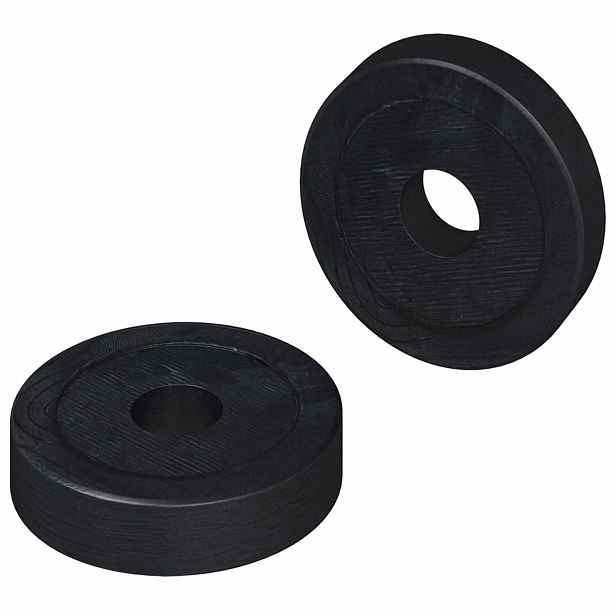 vidaXL vhodné pro ploché podložky 2 ks Černá ∅15 x 3 mm PVC kopolymer