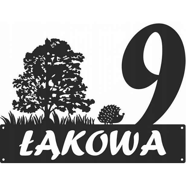 Číslo Na Dům 48 cm Tabule Adresa Ocel 2 mm ul. Łąkowa