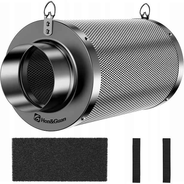 Filtr s aktivním uhlím Hon&Guan 100 mm o délce 250 mm a tloušťce 38 mm