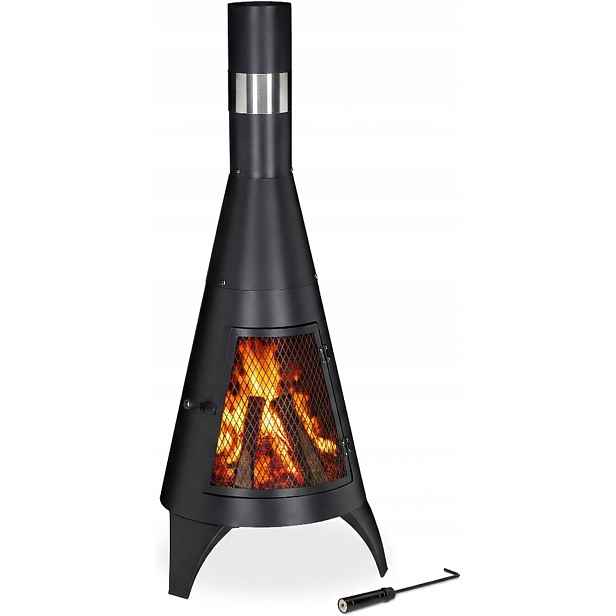 Kamna Krb, Terasový Krb, Na Dřevo, 120 CM S Dvířky