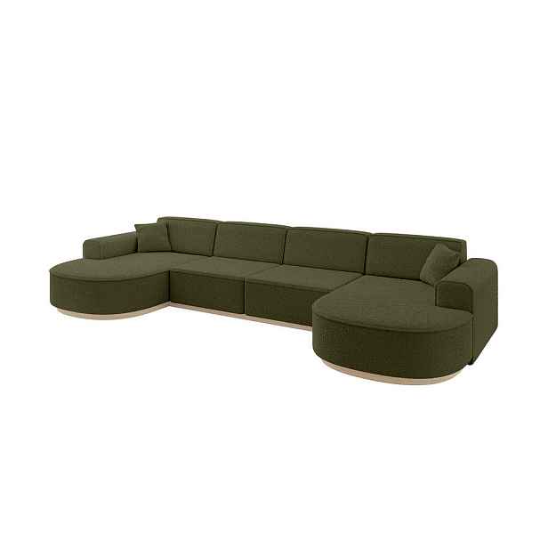 ALTDECOR SEDACÍ SOUPRAVA ve tvaru U MARI-U2-v1 388x171x83 Zelená Buklé