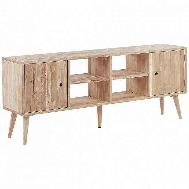 Beliani TV STOLEK Světle hnědý CHANDLER 30/145/59 cm