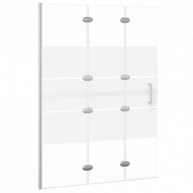 vidaXL Skládací sprchový kout ESG 100 x 140 cm bílý