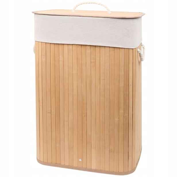 Bambusový ekologický koš, nádoba na prádlo, skladování, víko 57 cm