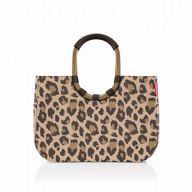 Dámská nákupní kabelka Reisenthel Loopshopper L 25L hnědá s leopardím vz