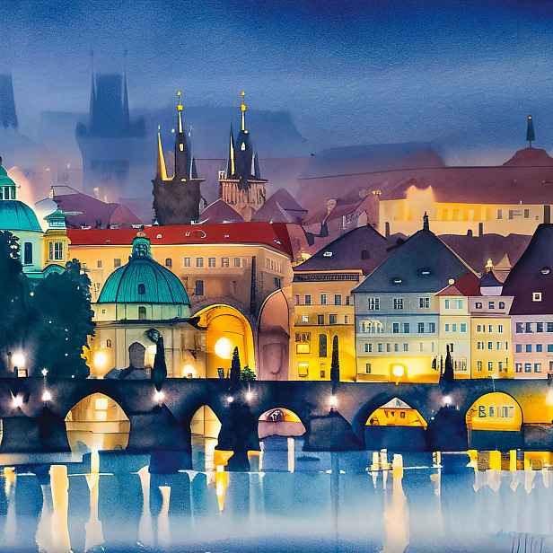 Euroart OBRAZ NA PLÁTNĚ, města, 55/55/3 cm - Obrazy na plátně - 0057210889