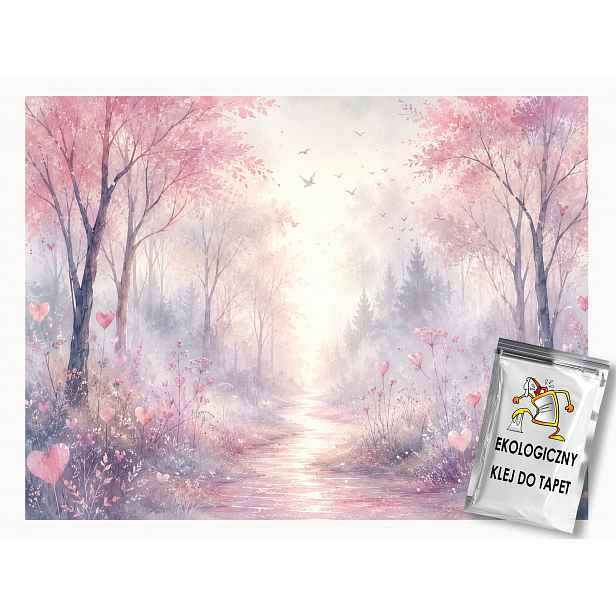 Fototapeta Flizelina Zahrada Park Stromy Potůček Květiny Srdce 416x254 130g