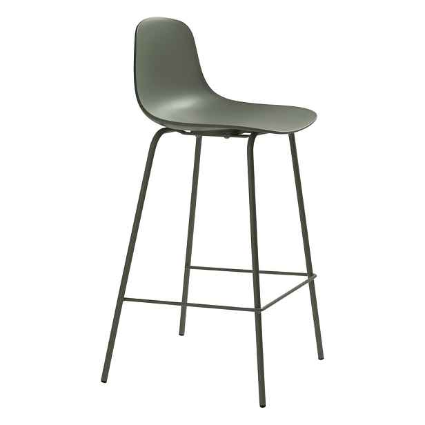 Khaki plastová barová židle (výška sedáku 67,5 cm) Whitby – Unique Furniture