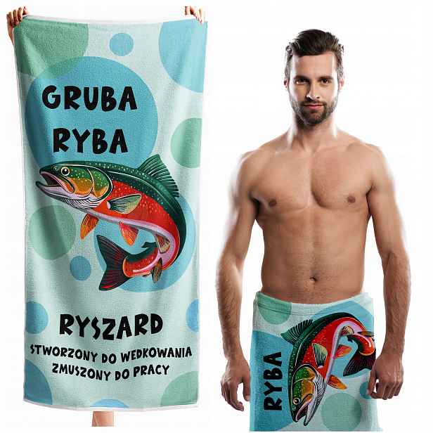 Plážový Ručník Tlustá Ryba S Personalizovaným Jménem