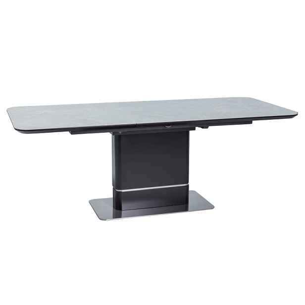 Signal Jídelní rozkládací stůl Pallas 160/210 cm keramika šedý mramor/černý