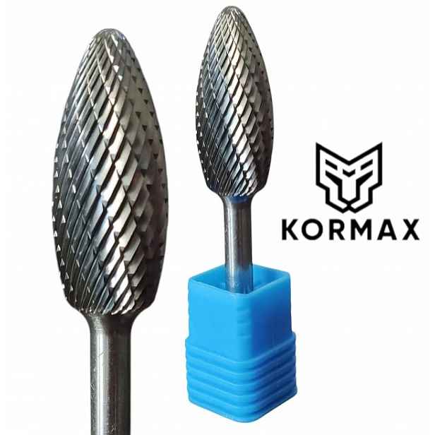 Fréza 16 mm plamenový rotační pilník H 16x36x80 stopka 6 karbidová Kormax