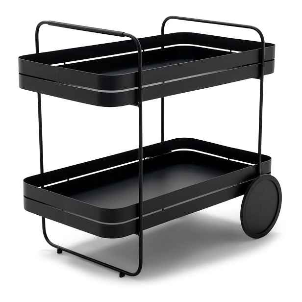 Kovový servírovací stolek na kolečkách 74x42 cm Gin & Trolley – Spinder Design