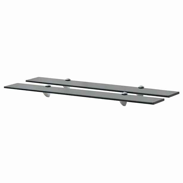 vidaXL Plovoucí police 2 ks sklo 80 x 20 cm 8 mm