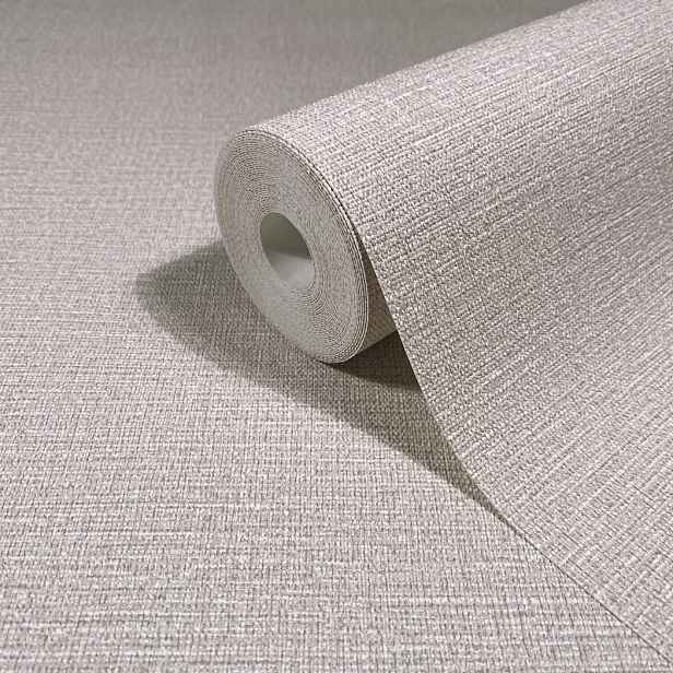 Béžová Tapeta S Tkaninovou Strukturou Odolnou Proti Drhnutí Tapety 10 M X 106 CM