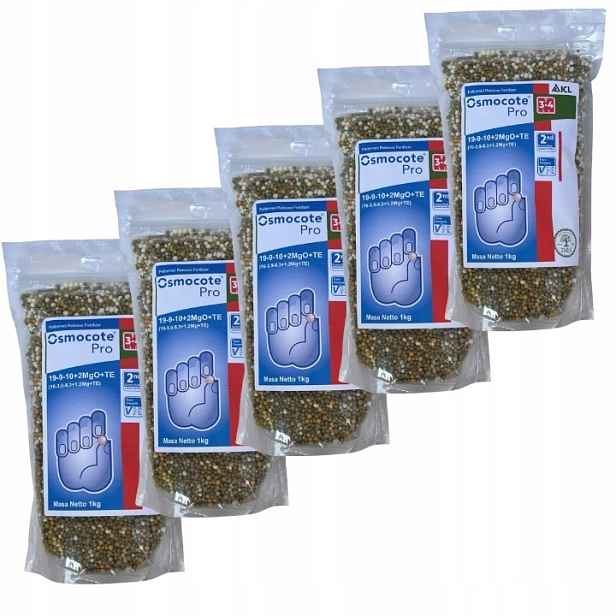 Hnojivo Osmocote Pro 19-9-10+Mg 3-4 m Obalované 1 kg x 5 ks
