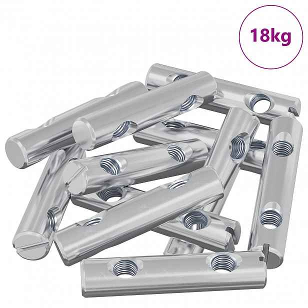 vidaXL Matice 413 ks Zinkovaný 60 x 12 mm Železo