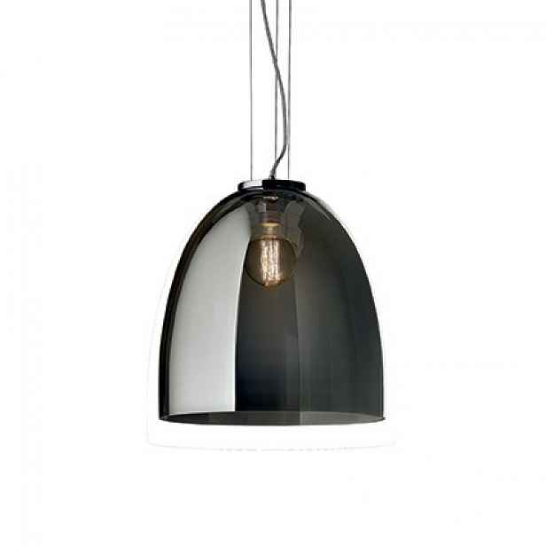 Závěsná lampa Ideal Lux Eva fume SP1 small, kouřové sklo, závěsný lustr