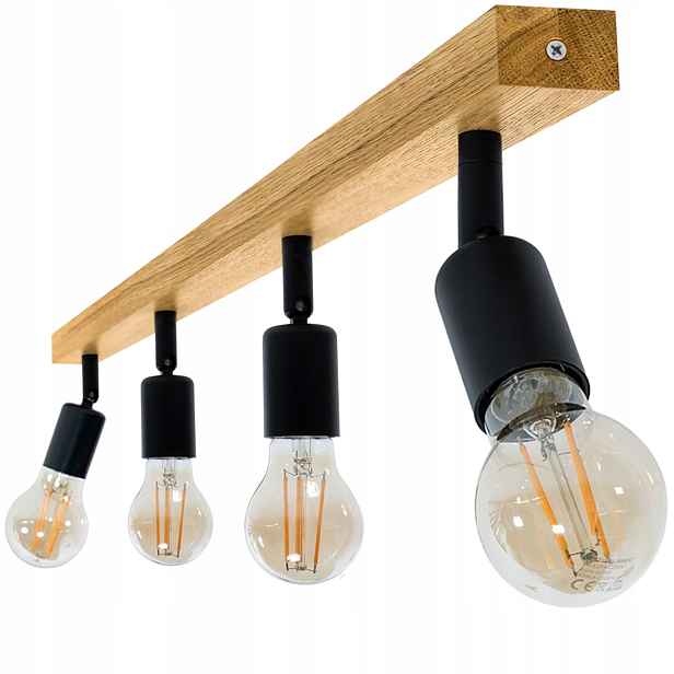 Spotová Led lampa stropní svítidlo Dubová 90 cm E27 Nástěnná Pohyblivá závěsná