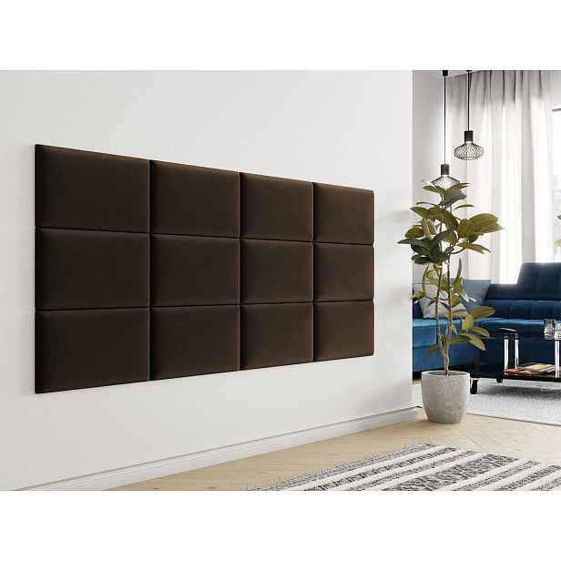 Čalouněný nástěnný panel 50x30 PAG - hnědý