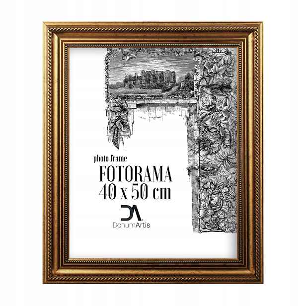 Foto-rám Soluň tmavé zlato 40x50 51x61 barokní rám