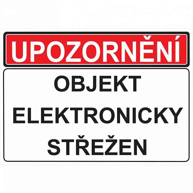Objekt elektronicky strezen 210x148mm