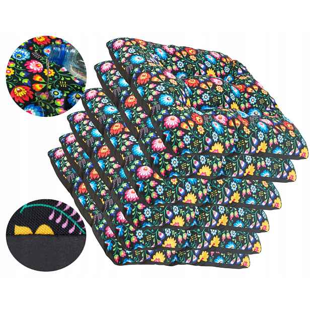 Polštář polštář na židli 45x45 Folk set 6 ks