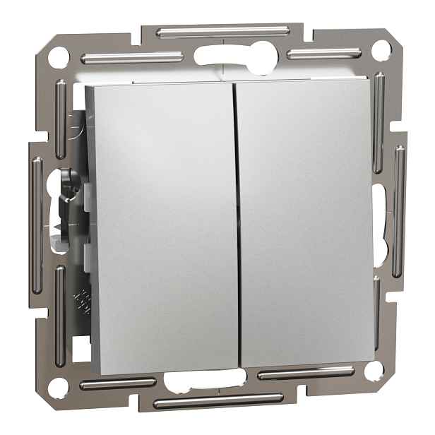 Přepínač sériový řazení 5 Schneider Electric Asfora aluminium