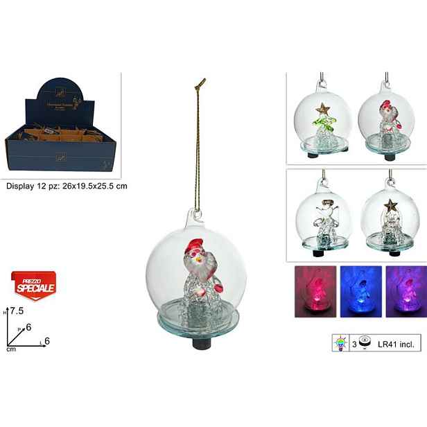 PROHOME - Koule vánoční 6cm LED různé druhy