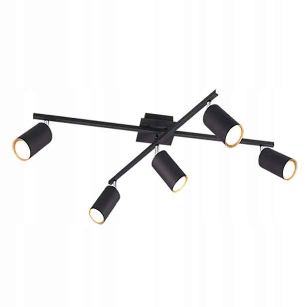 Stropní spotový reflektor Marley 5xGU10 35W černý Trio nastavitelný