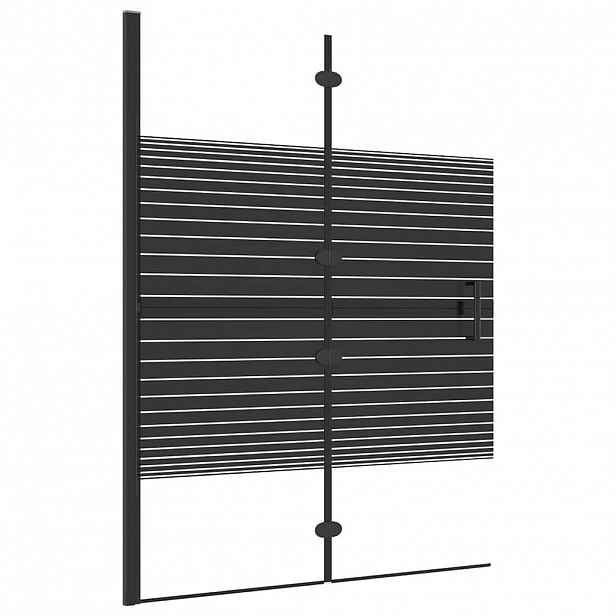vidaXL Skládací sprchový kout ESG 100 x 140 cm černý